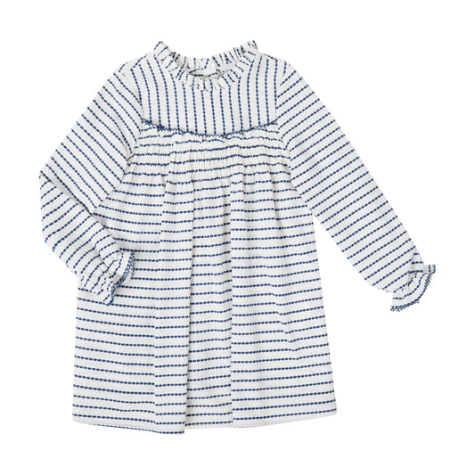 VESTIDO TEJIDO RAYA AZUL