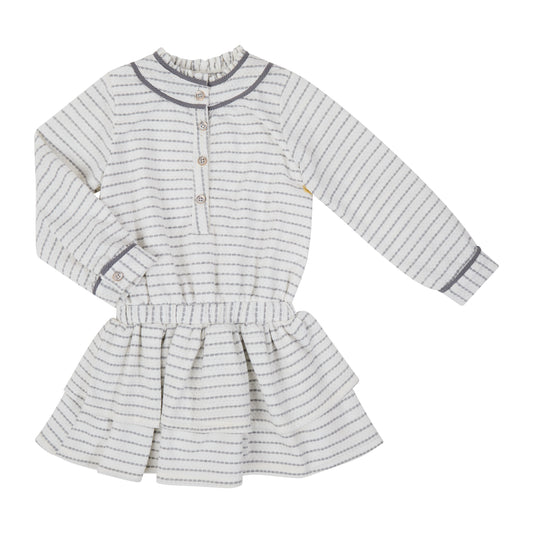 VESTIDO RAYAS TEJIDO GRIS