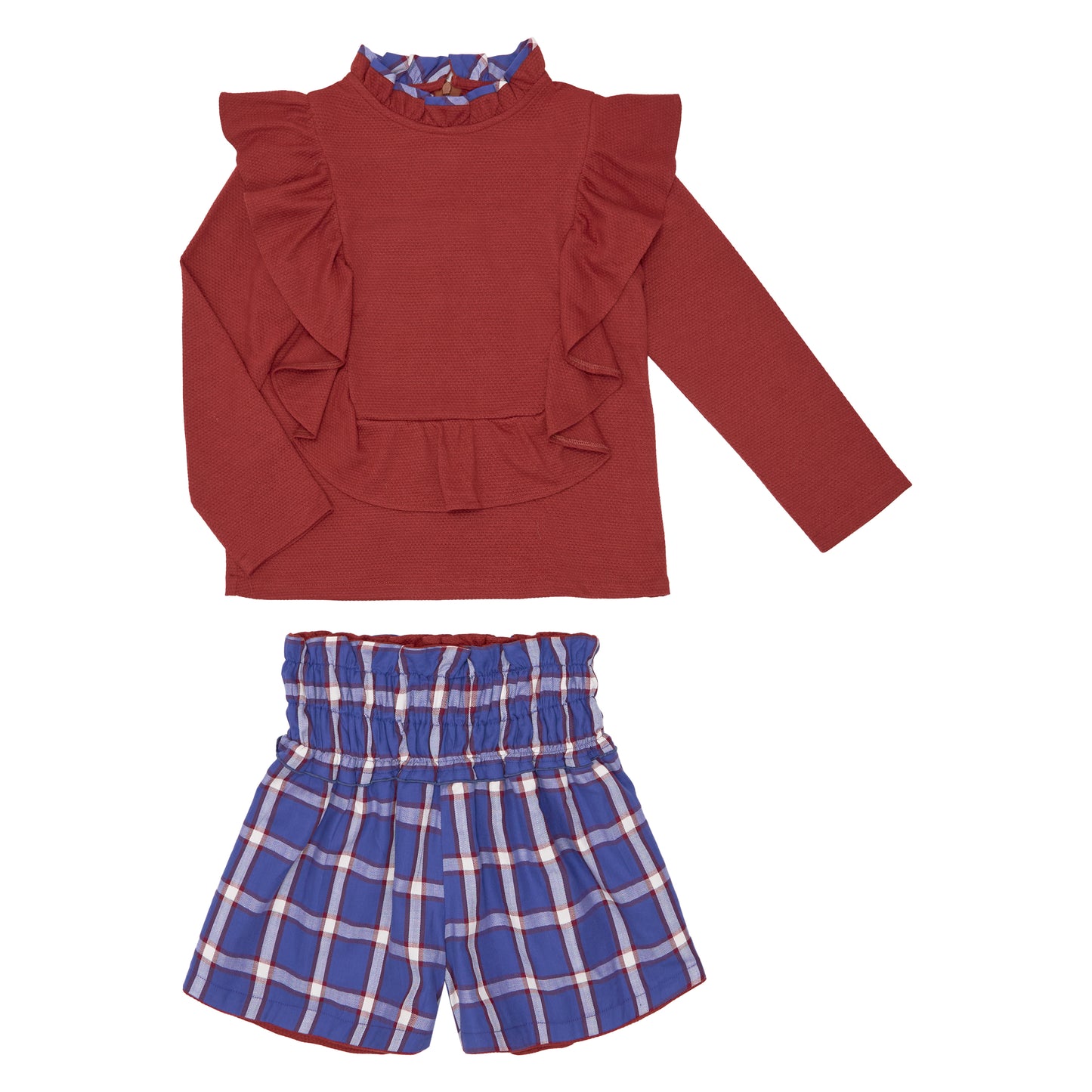 CONJUNTO BLUSA DE PUNTO Y SHORT REVERSIBLE