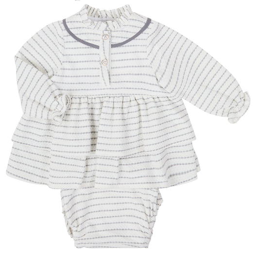 JESUSITO TEJIDO PUNTO RAYAS GRIS