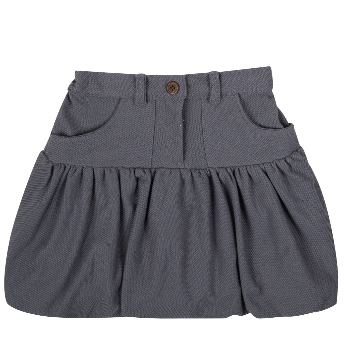 FALDA GRIS Y BLUSA RAYAS OFF WHITE