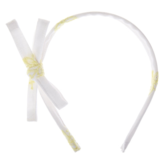 DIADEMA BLANCO AMARILLO