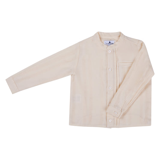 CAMISA BEIGE ALFORZAS