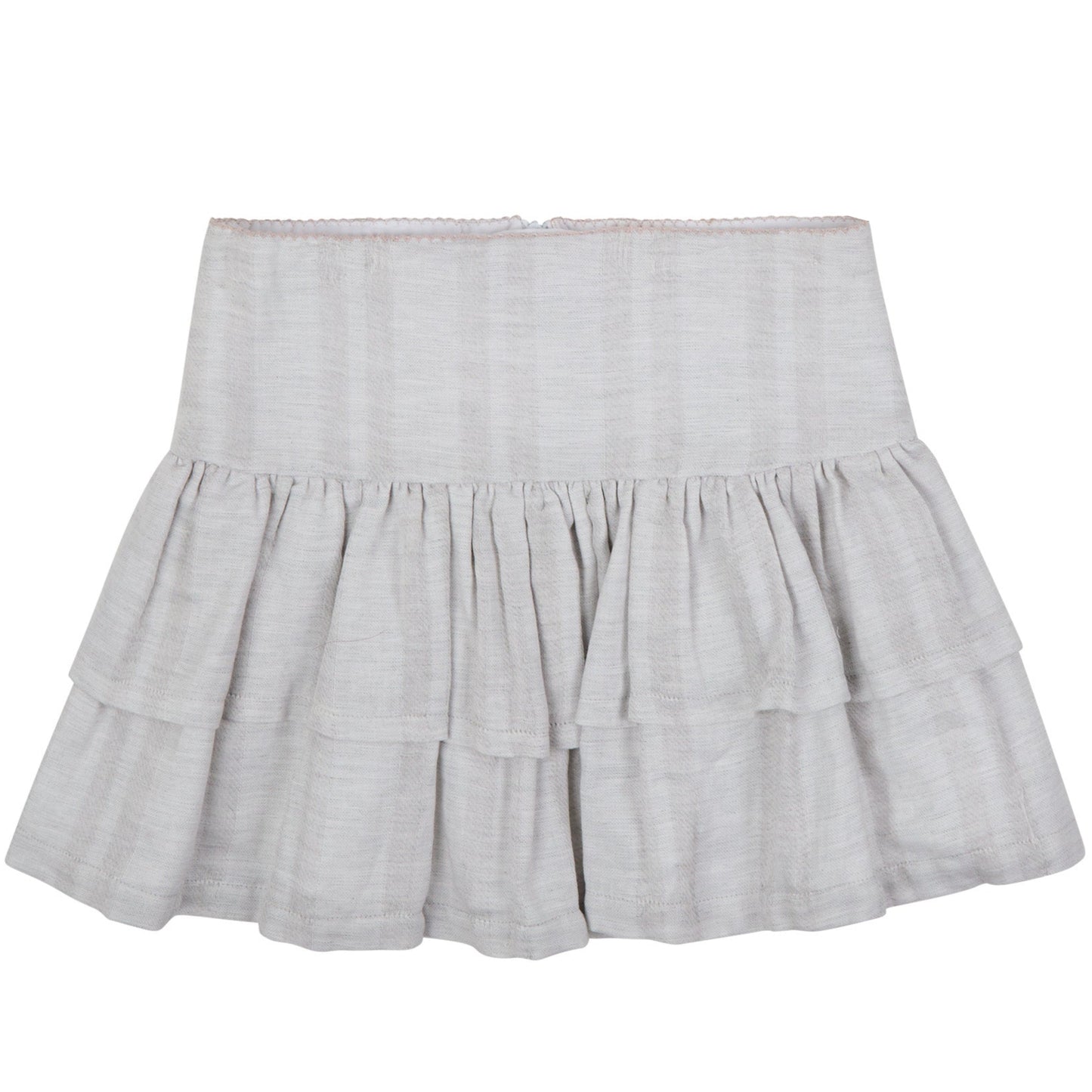 FALDA Y BLUSA GRIS PERLA
