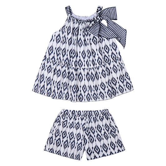 CONJUNTO BLUSA Y SHORT ROMBOS