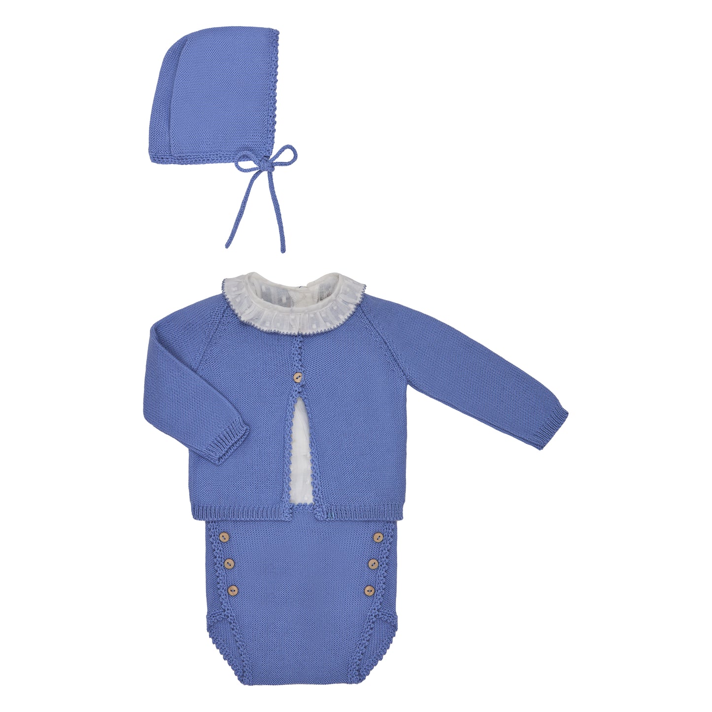 CONJUNTO 4 PIEZAS PUNTO AZUL