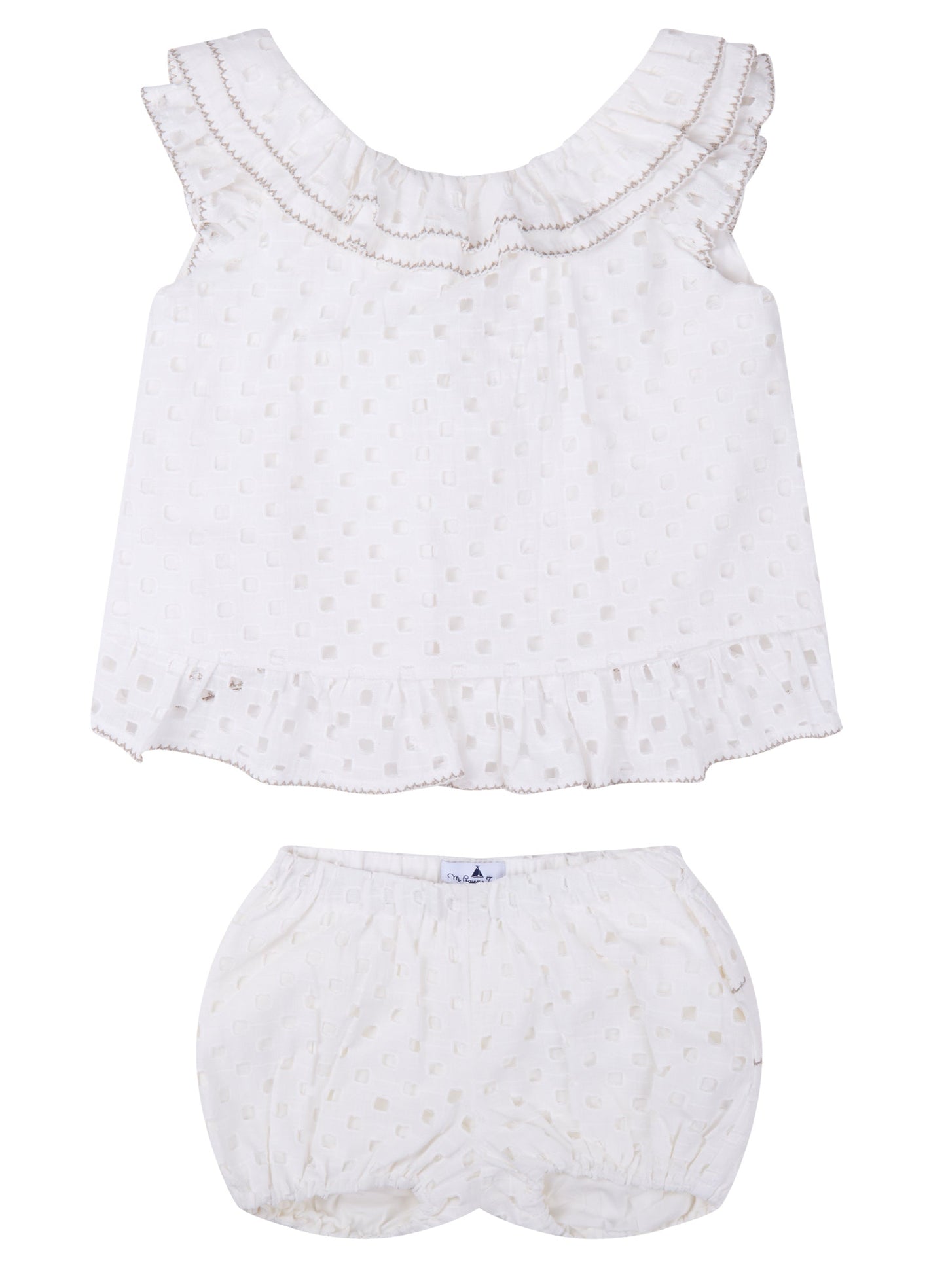 CONJUNTO BLUSA DOBLE OLAN Y SHORT OLANES