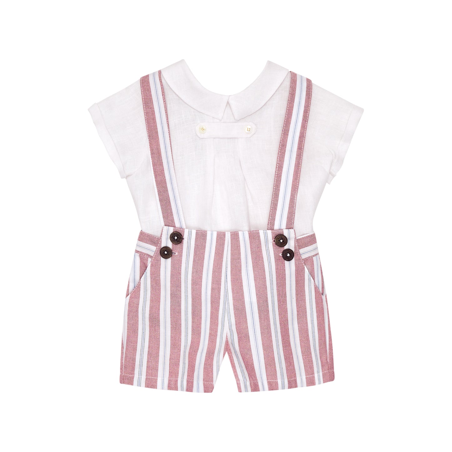CONJUNTO SHORT TIRANTES RAYA Y CAMISA