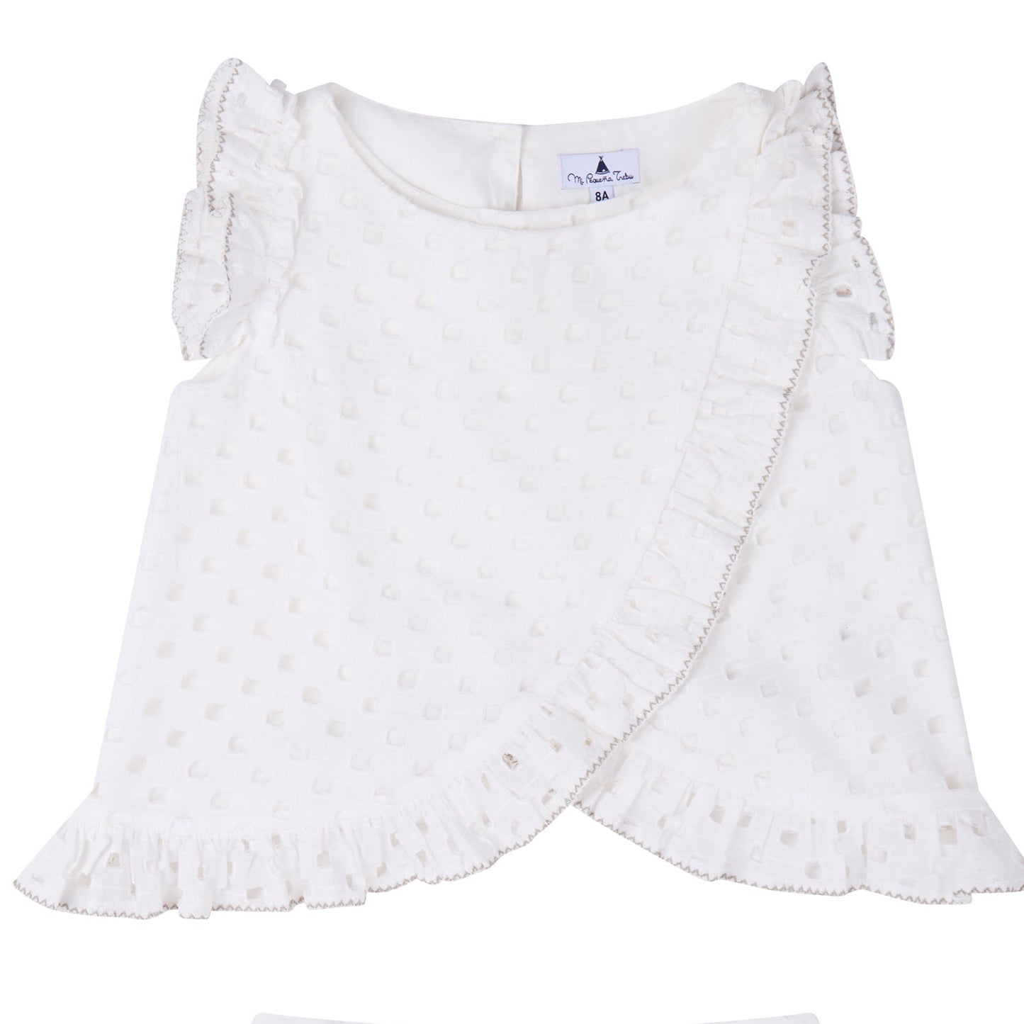 CONJUNTO BLUSA Y FALDA BLANCA