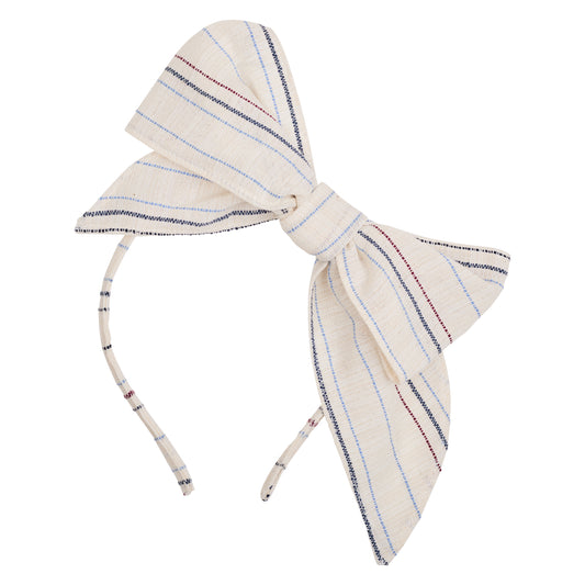 DIADEMA RAYAS HUESO VINO