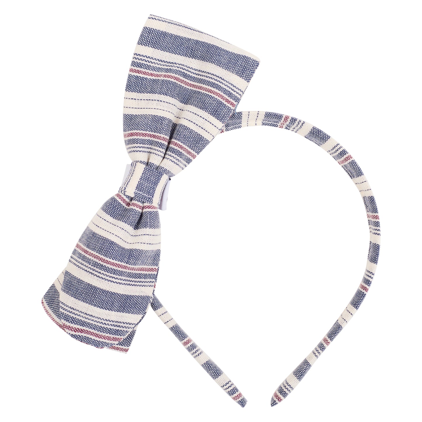 DIADEMA MOÑO RAYAS AZUL ROJO