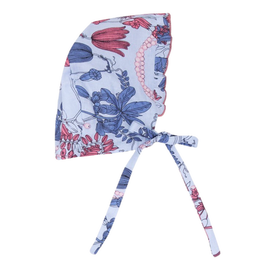 CAPOTA FLORES AZUL CORAL