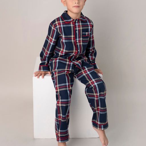 Pijama best sale cuadros niño