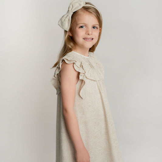 VESTIDO ALFORZAS ARENA