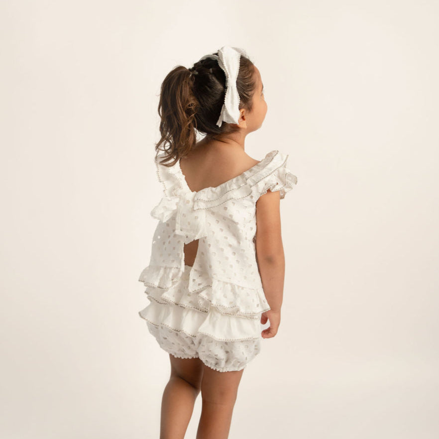 CONJUNTO BLUSA DOBLE OLAN Y SHORT OLANES