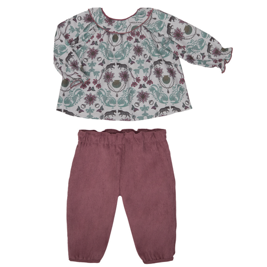 CONJUNTO BLUSA JAGUARES Y PANTALON PANA