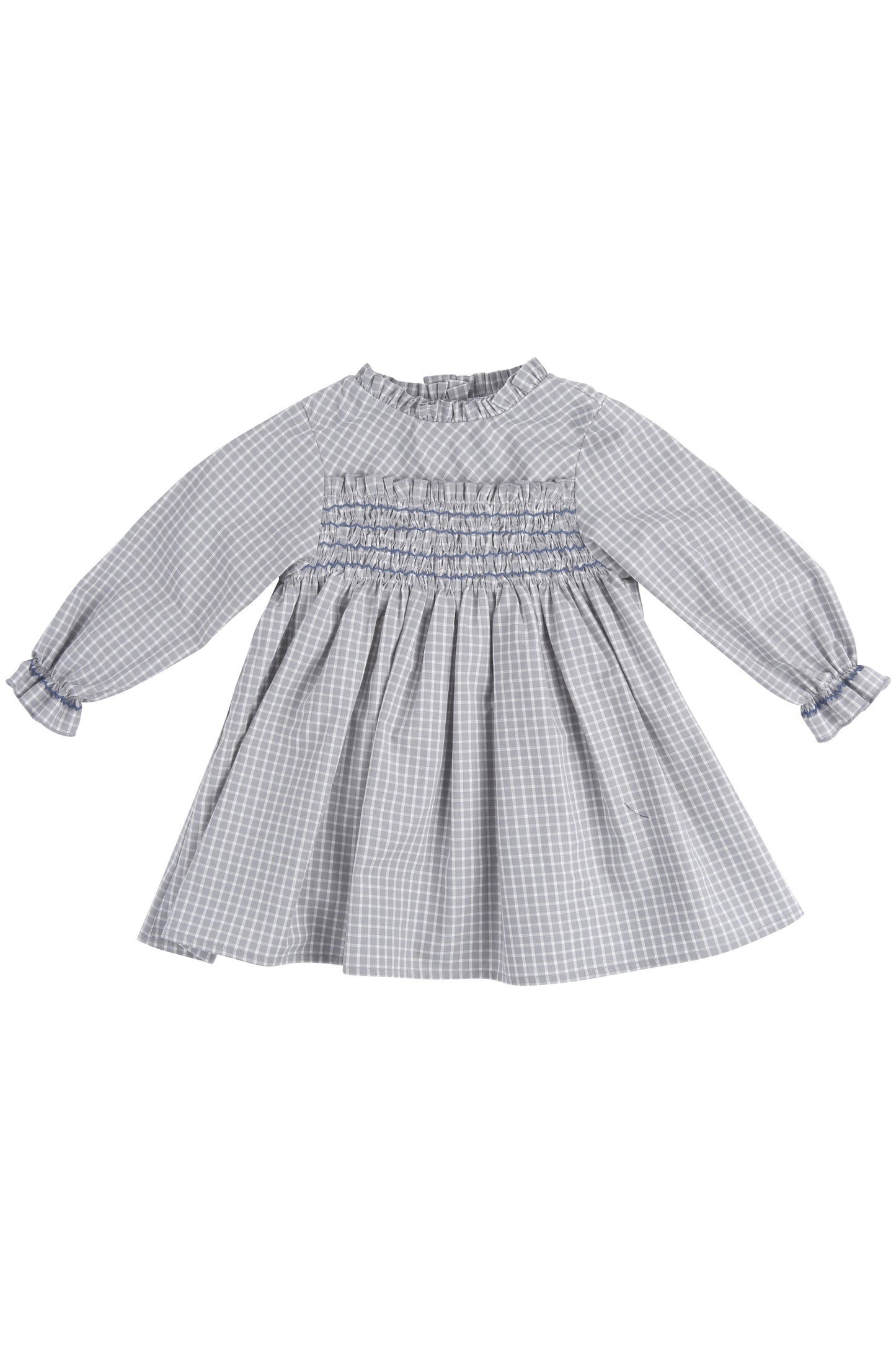 VESTIDO CUADROS GRIS