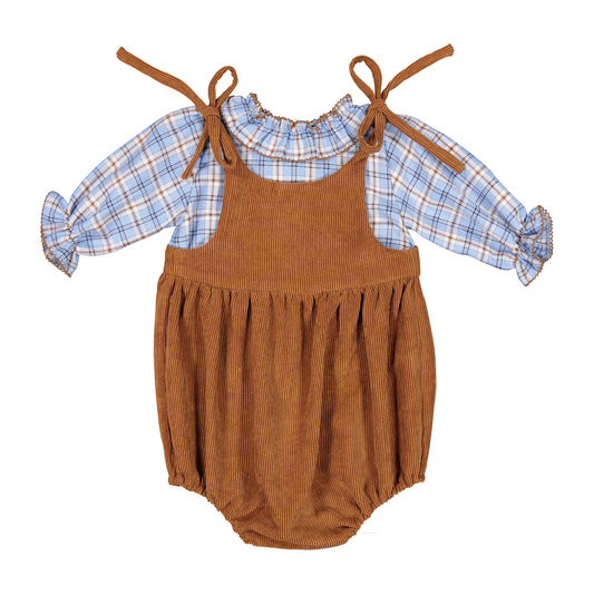 CONJUNTO RANITA LAZOS Y BLUSA