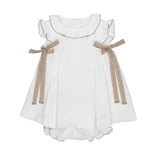 VESTIDO LINO BLANCO BORDADO