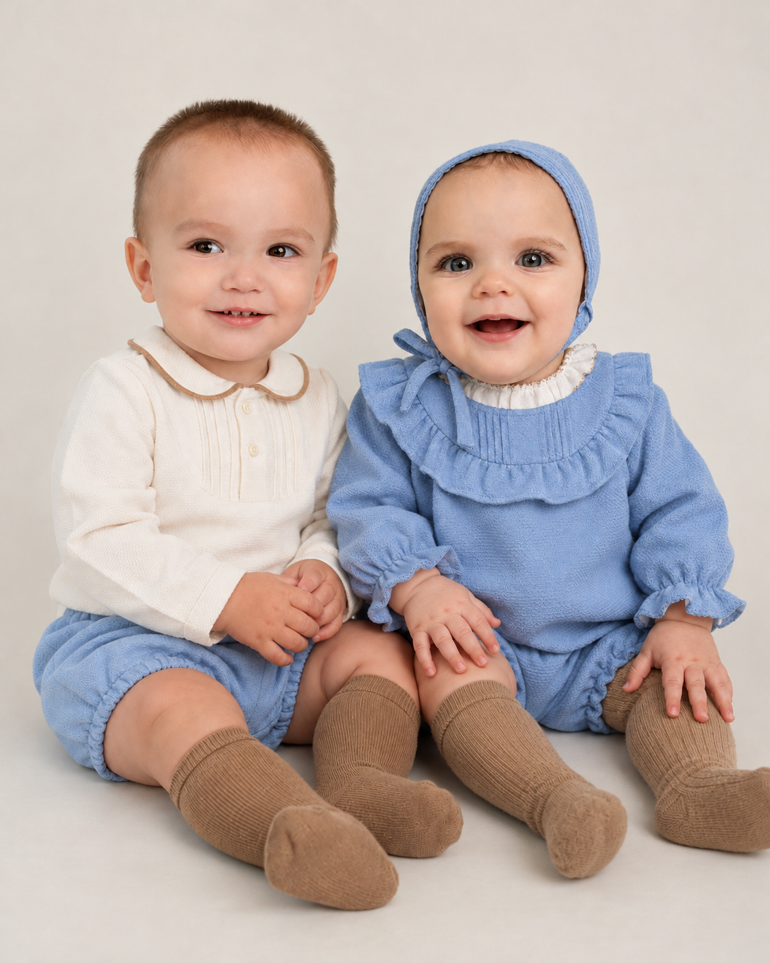 Bebe niña y niño