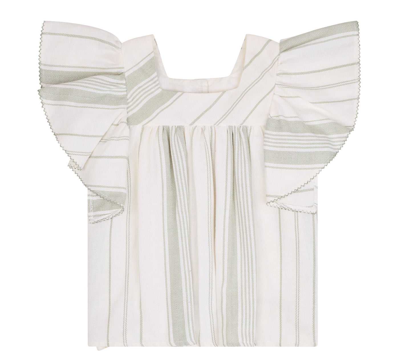 CONJUNTO BLUSA Y FALDA RAYAS VERDE