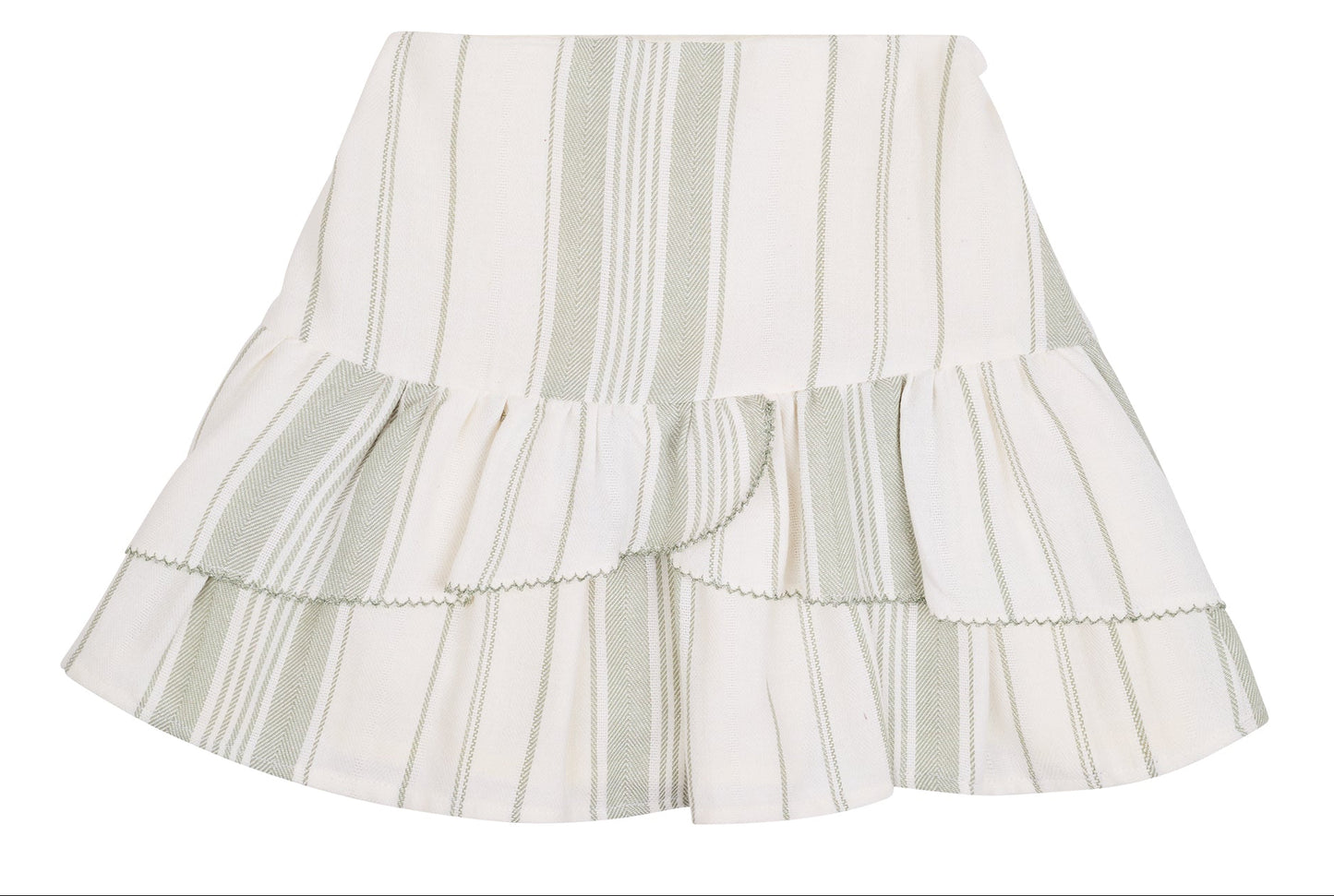 CONJUNTO BLUSA Y FALDA RAYAS VERDE