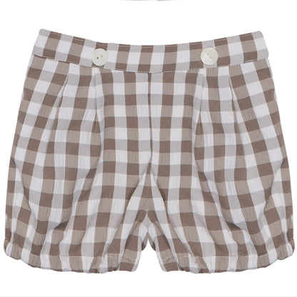 CONJUNTO CAMISA LINO SHORT CUADROS
