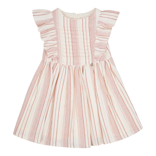 VESTIDO RAYAS HUESO CHEDRON