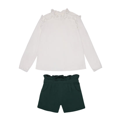 CONJUNTO SUDADERA BLUSA Y SHORT VERDE