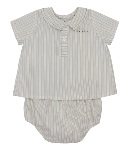 CONJUNTO CAMISA Y CALZON RAYAS VERDES