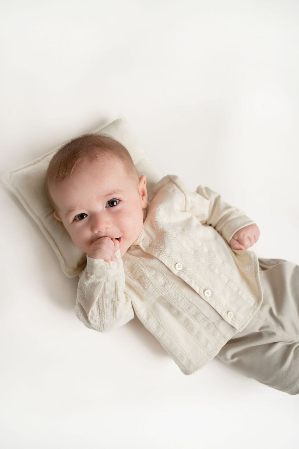 CAMISA BEBE HUESO