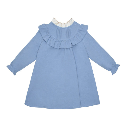 VESTIDO ALFORZAS PLUMBAGO
