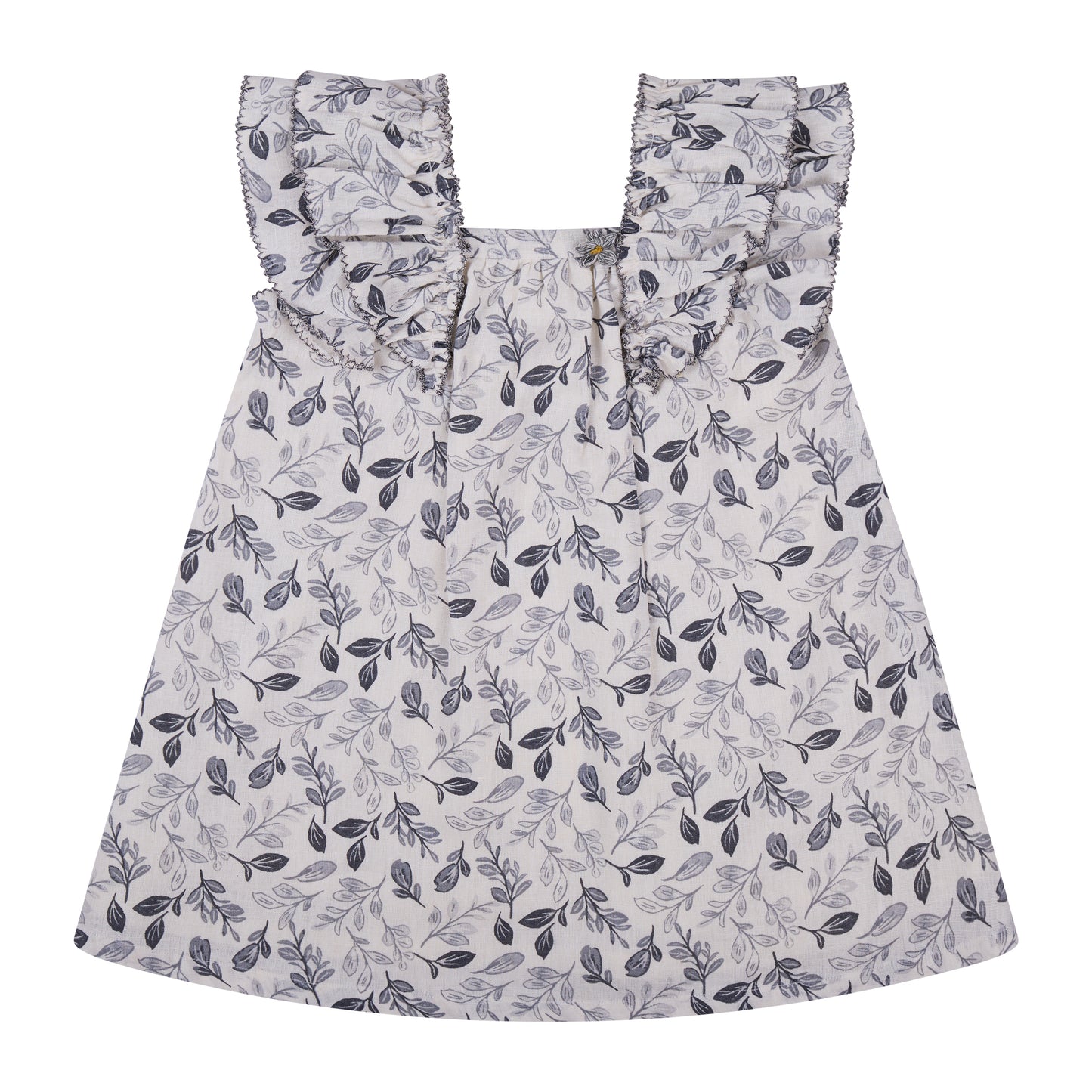 VESTIDO HOJAS GRIS