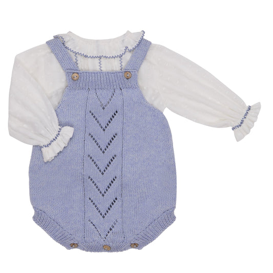RANITA PUNTO AZUL CIELO Y CAMISA