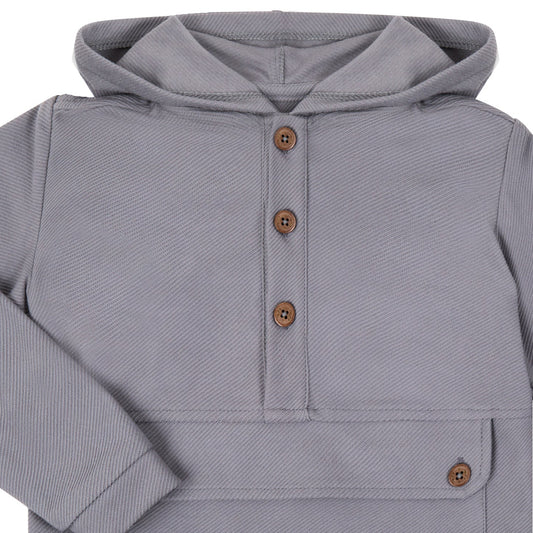 SUDADERA GRIS CAPUCHA
