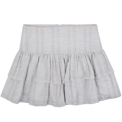 FALDA Y BLUSA GRIS PERLA