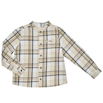 CAMISA CUADROS MOSTAZA