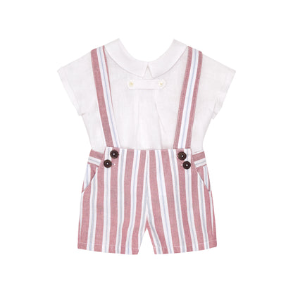 CONJUNTO SHORT TIRANTES RAYA Y CAMISA
