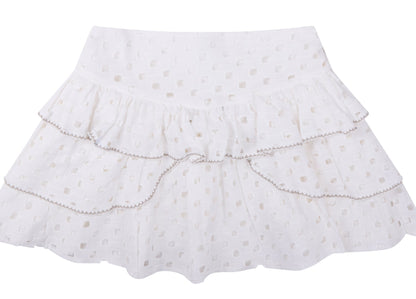CONJUNTO BLUSA Y FALDA BLANCA