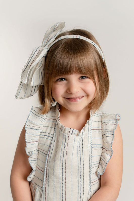 DIADEMA RAYAS HUESO VINO