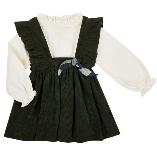 CONJUNTO JUMPER PANA VERDE Y BLUSA