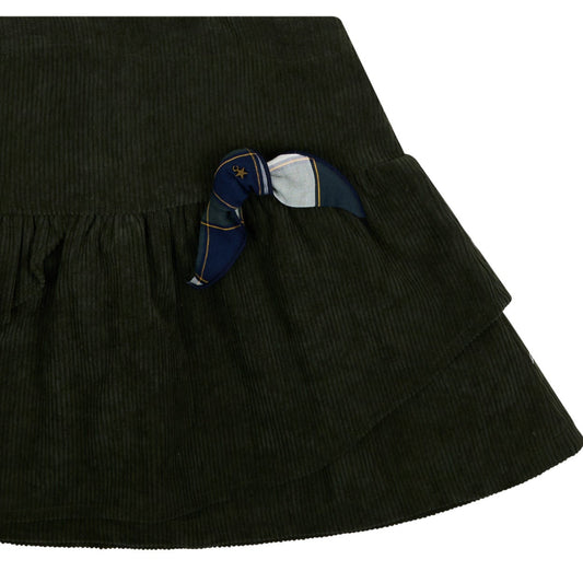 CONJUNTO FALDA PANA VERDE Y BLUSA