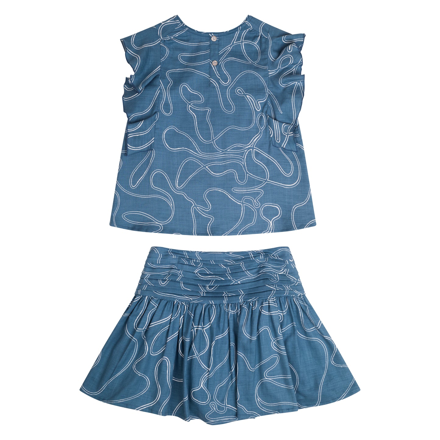 CONJUNTO BLUSA Y FALDA DENIM