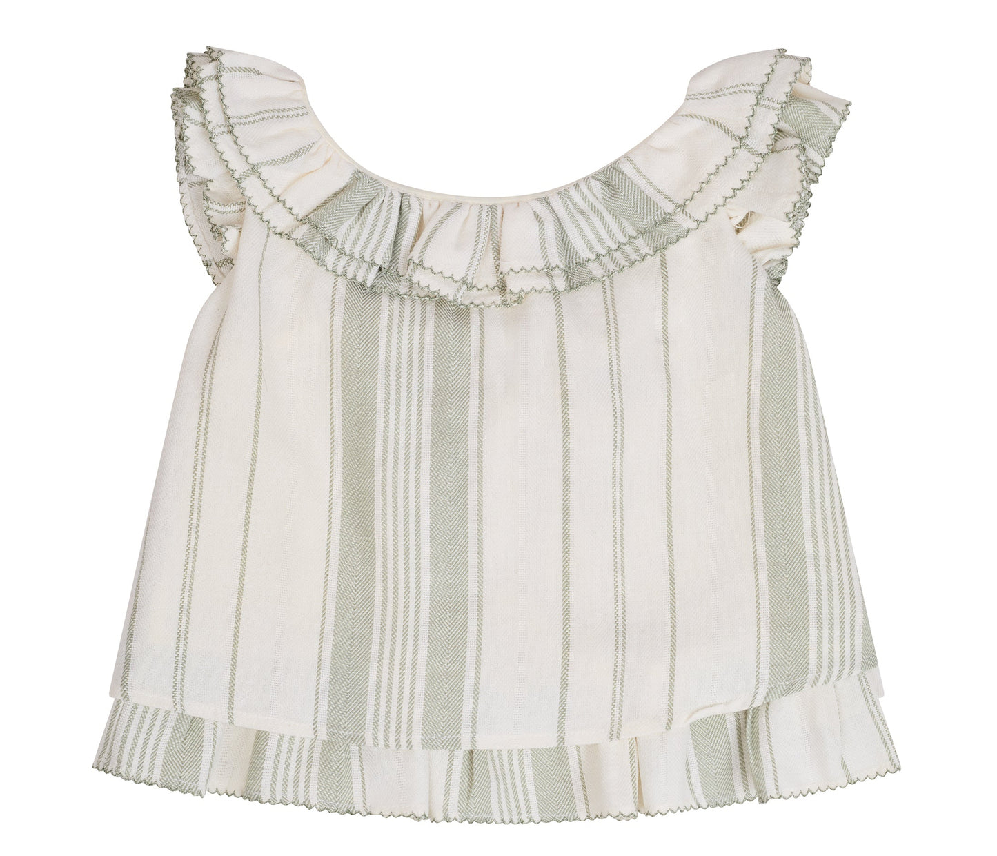 CONJUNTO BLUSA Y SHORT RAYAS VERDE