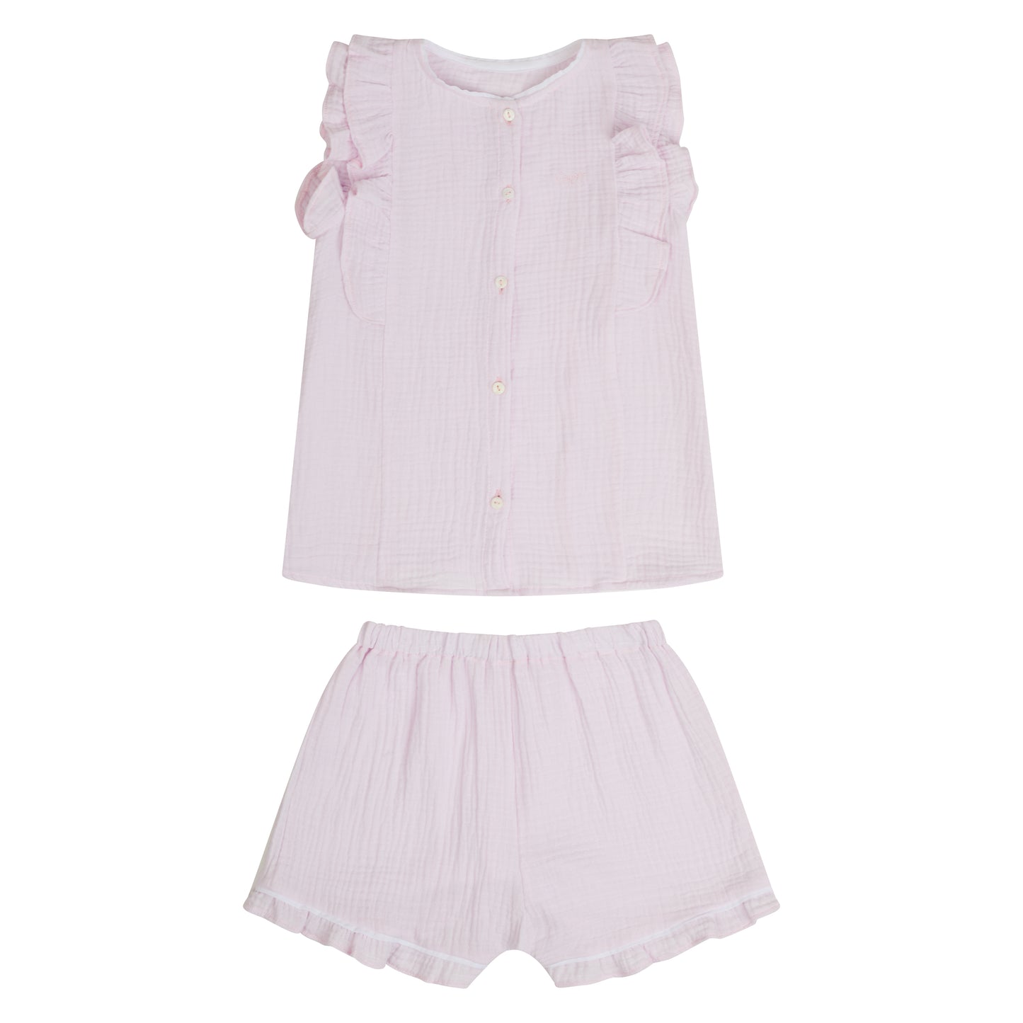 PIJAMA NIÑA SHORT ROSA
