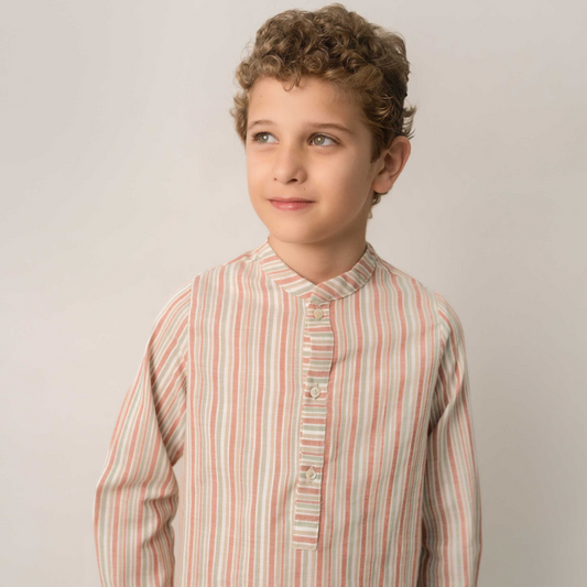CAMISA RAYAS CORAL