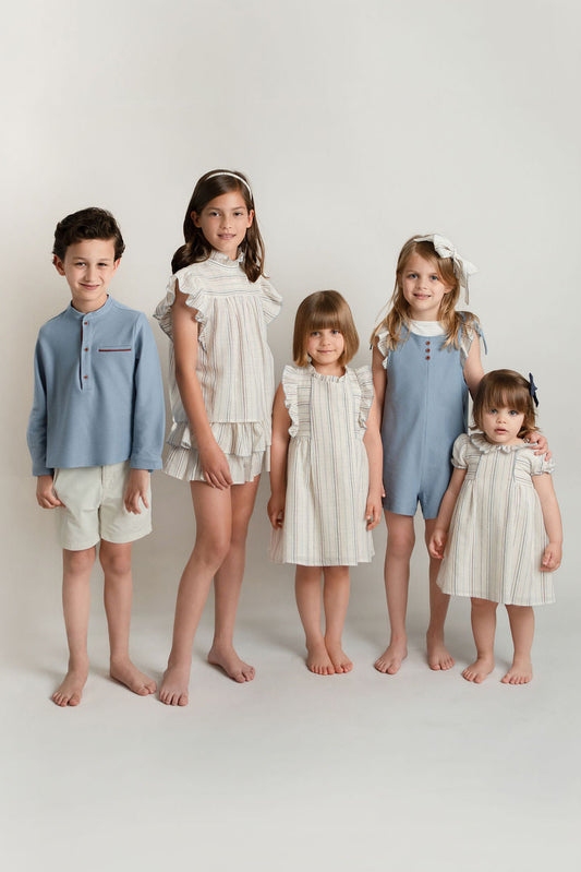 CONJUNTO JUMPER AZUL BLUSA OLANES