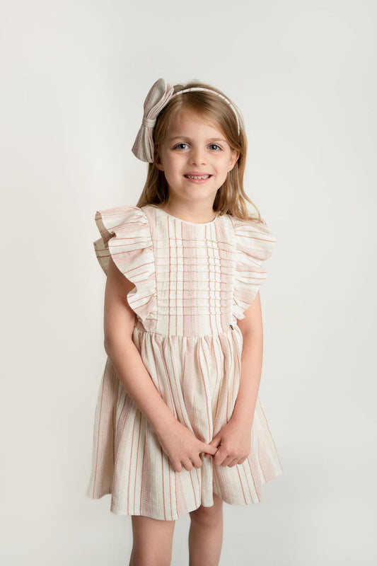 VESTIDO RAYAS HUESO CHEDRON