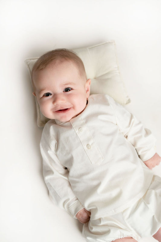CONJUNTO CAMISA Y SHORT OFF WHITE