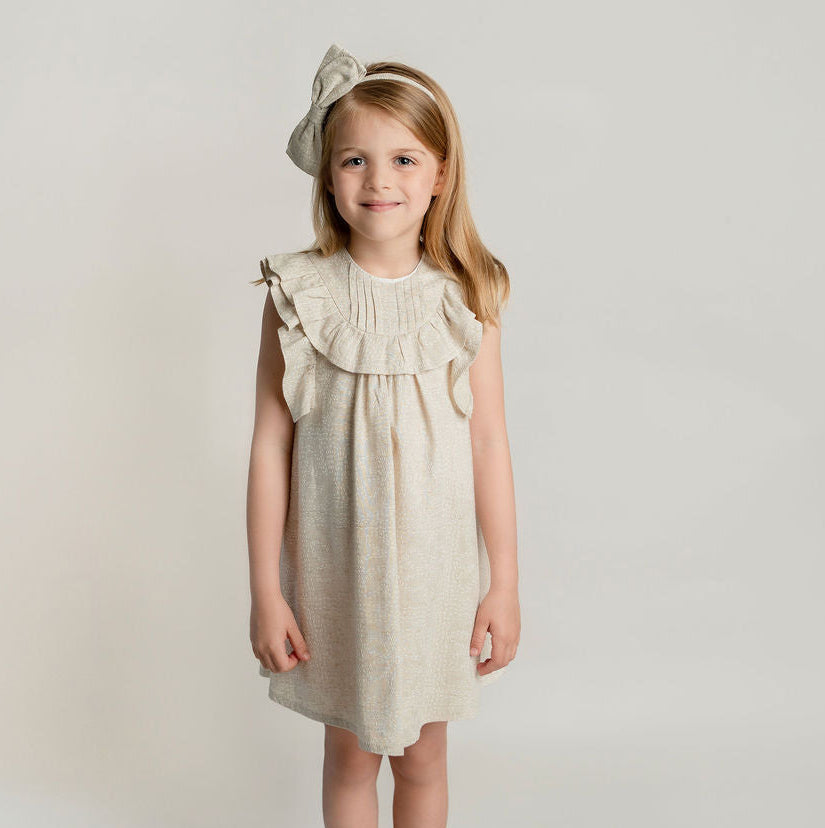 VESTIDO ALFORZAS ARENA